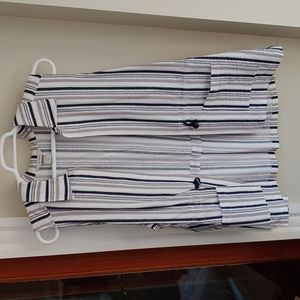 Cj banks striped vest lightweight cotton size 1x 14 16